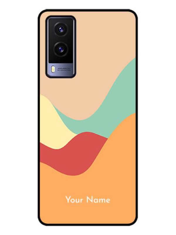 Custom Vivo V21e 5G Custom Metal Phone CaseOcean Waves Multi - Colour Design