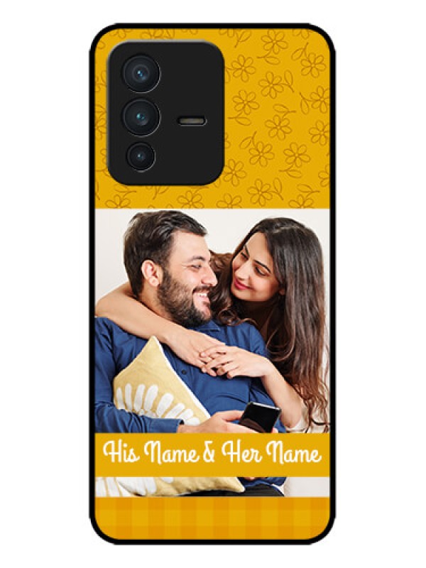 Custom Vivo V23 5G Custom Metal Phone CaseYellow Floral Design