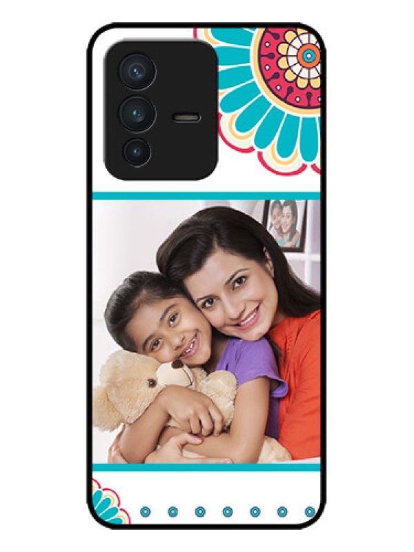 Custom Vivo V23 5G Custom Metal Phone CaseFlower Design