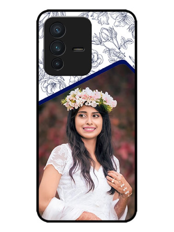 Custom Vivo V23 5G Custom Metal Phone CaseClassy Floral Design