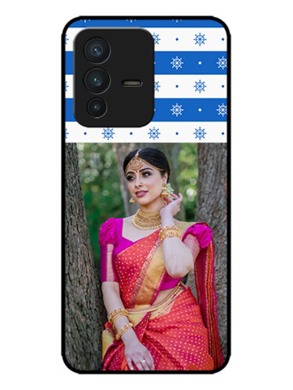 Custom Vivo V23 5G Custom Metal Phone CaseSnow Pattern Design