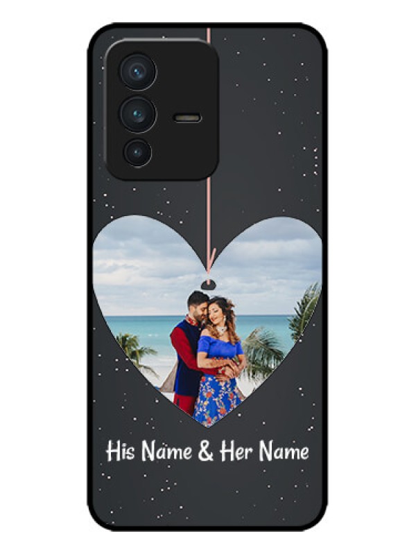 Custom Vivo V23 5G Custom Metal Phone CaseHanging Heart Design