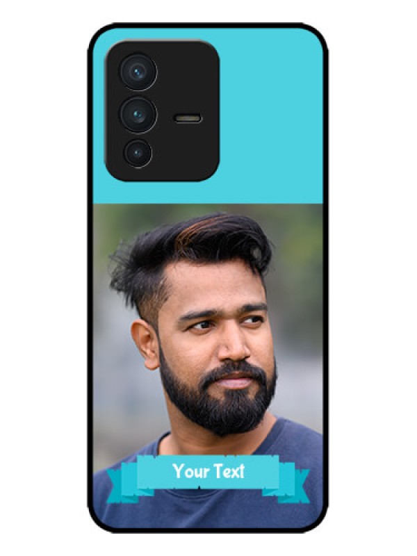 Custom Vivo V23 5G Custom Metal Phone CaseBlue Color Design