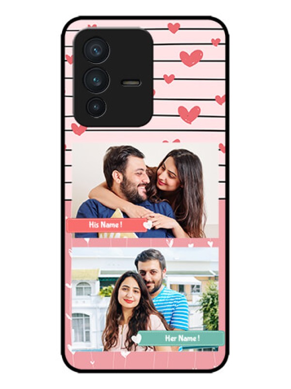 Custom Vivo V23 5G Custom Metal Phone CasePhoto With Heart Design