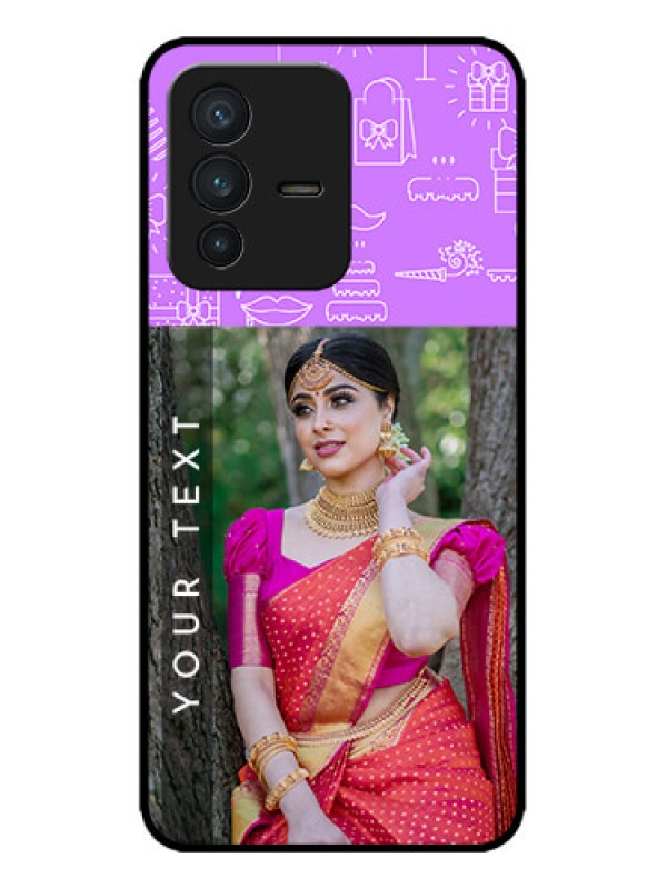 Custom Vivo V23 5G Custom Metal Phone CaseBirthday Icons Design