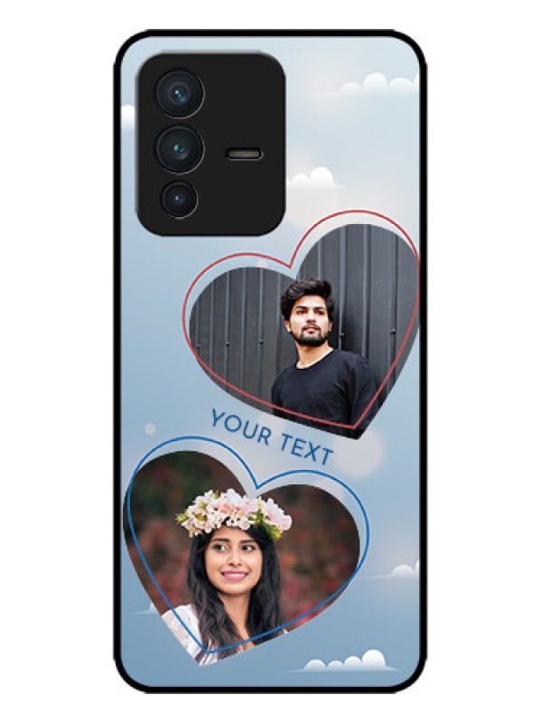 Custom Vivo V23 5G Custom Metal Phone CaseBlue Color Couple Design