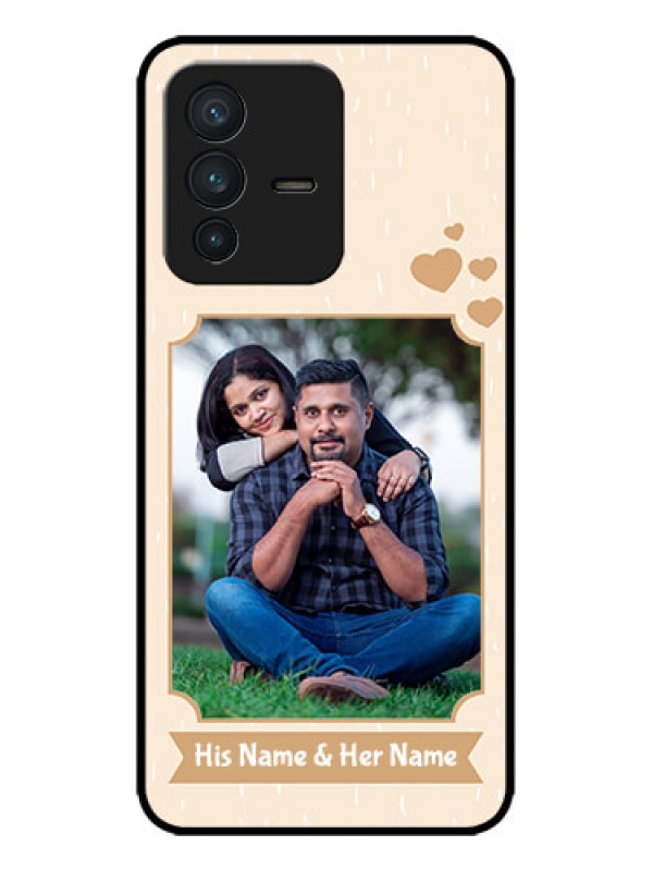 Custom Vivo V23 5G Custom Metal Phone CaseWith Confetti Love Design