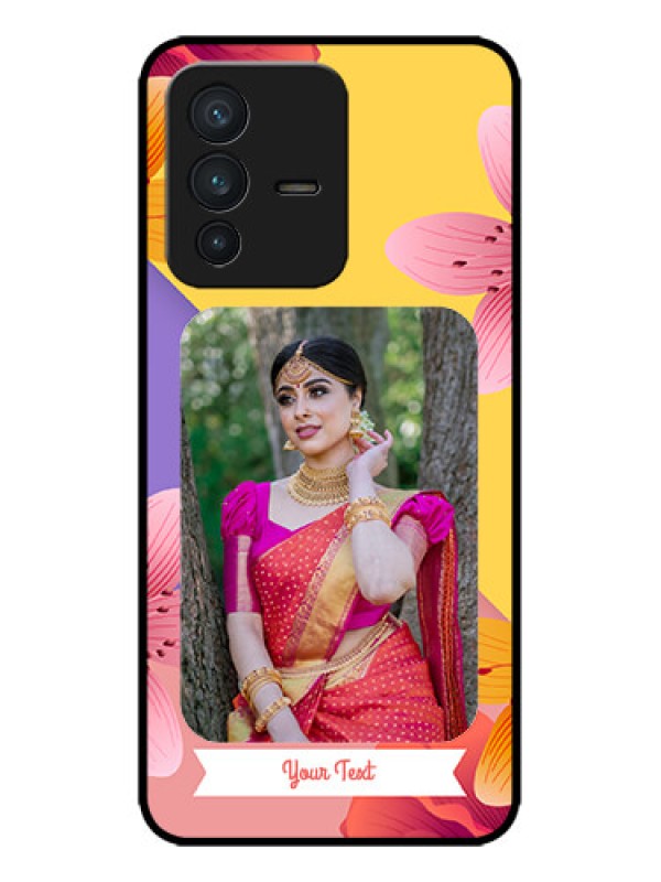 Custom Vivo V23 5G Custom Metal Phone Case3 Image With Vintage Floral Design