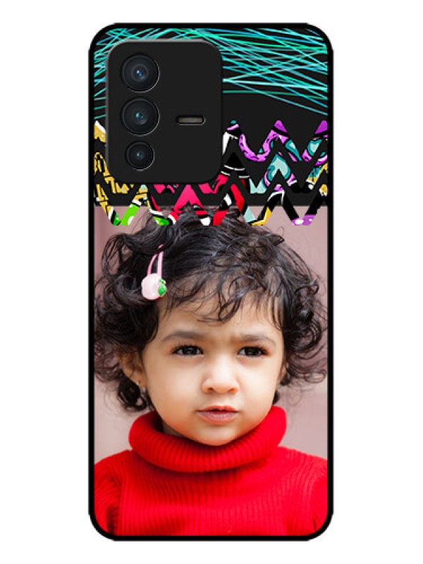 Custom Vivo V23 5G Custom Metal Phone CaseNeon Abstract Design