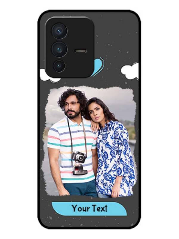 Custom Vivo V23 5G Custom Metal Phone CaseSplashes With Love Doodles Design