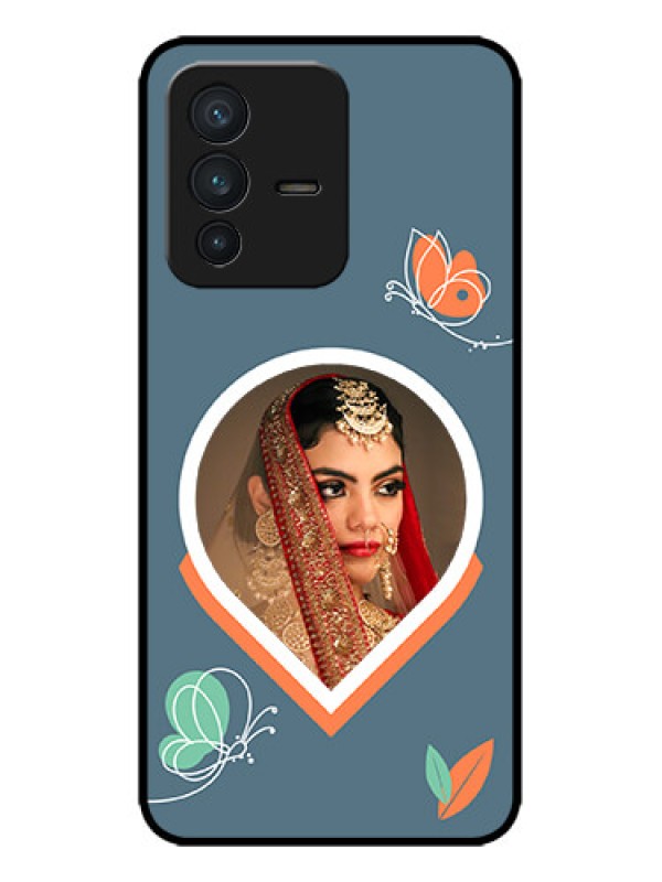 Custom Vivo V23 5G Custom Metal Phone CaseDroplet Butterflies Design