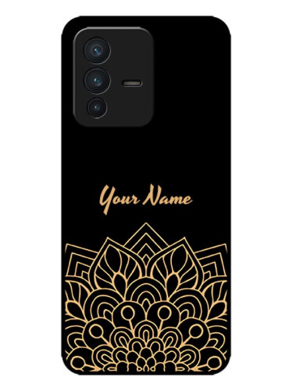 Custom Vivo V23 5G Custom Metal Phone CaseGolden Mandala Design