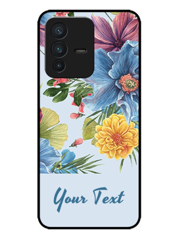 Custom Vivo V23 5G Custom Metal Phone CaseStunning Watercolored Flowers Painting Design