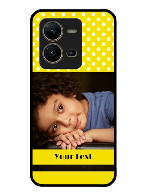 Custom Vivo V25 5G Custom Metal Phone CaseBright Yellow Case Design