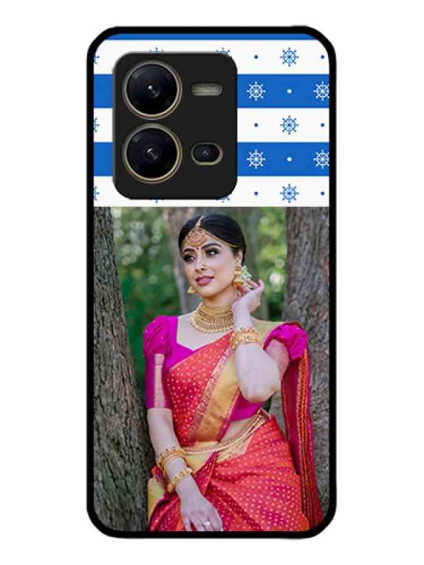 Custom Vivo V25 5G Custom Metal Phone CaseSnow Pattern Design