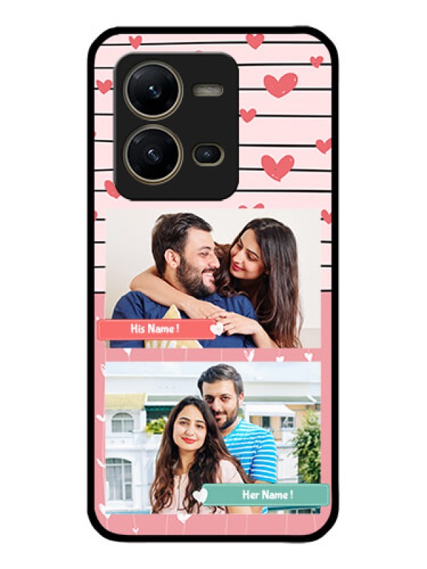 Custom Vivo V25 5G Custom Metal Phone CasePhoto With Heart Design