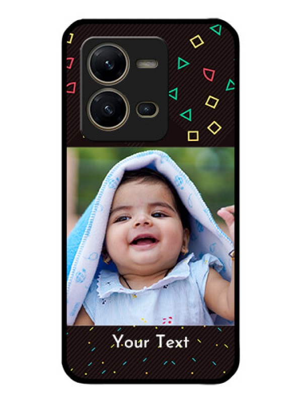 Custom Vivo V25 5G Custom Metal Phone CaseWith Confetti Birthday Design