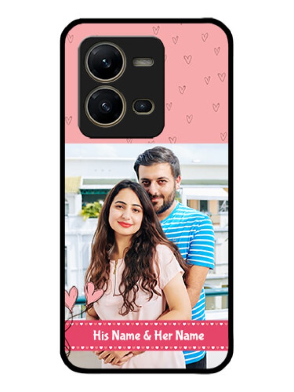 Custom Vivo V25 5G Custom Metal Phone CaseLove Design Peach Color