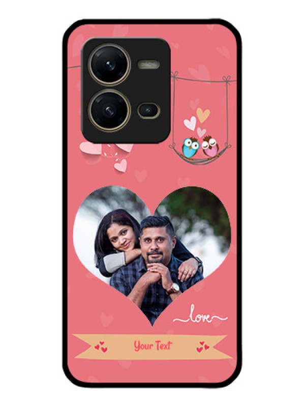 Custom Vivo V25 5G Custom Metal Phone CasePeach Color Love Design