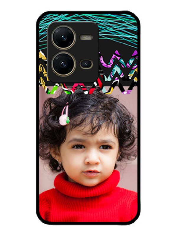 Custom Vivo V25 5G Custom Metal Phone CaseNeon Abstract Design