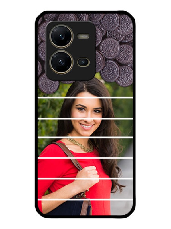 Custom Vivo V25 5G Custom Metal Phone CaseWith Oreo Biscuit Design