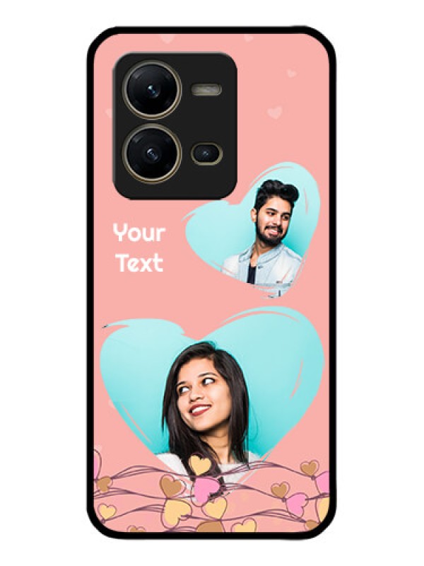 Custom Vivo V25 5G Custom Metal Phone CaseLove Doodle Design