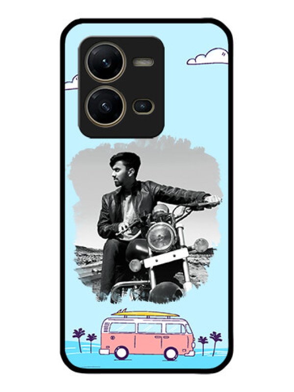 Custom Vivo V25 5G Custom Metal Phone CaseTravel and Adventure Design