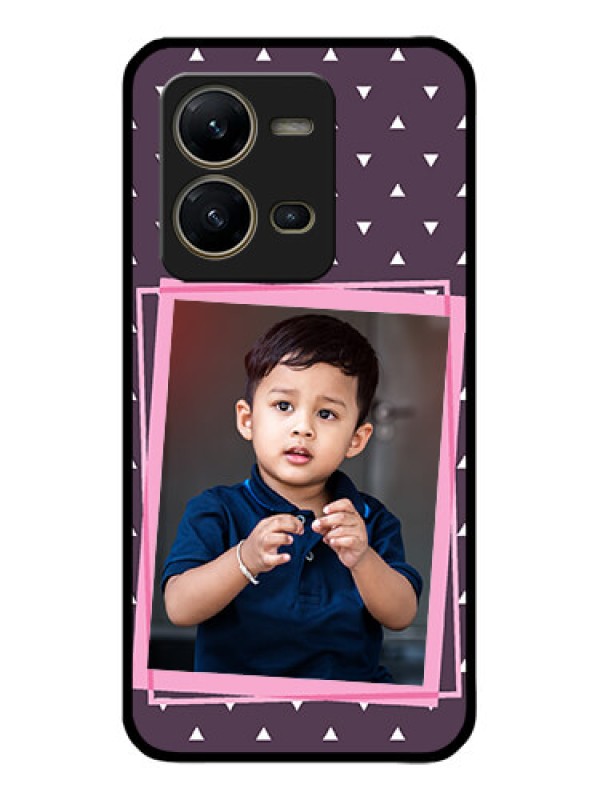 Custom Vivo V25 5G Custom Metal Phone CaseTriangle Pattern Dotted Design