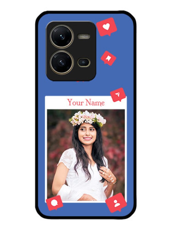 Custom Vivo V25 5G Custom Metal Phone CaseLike Share And Comment Design