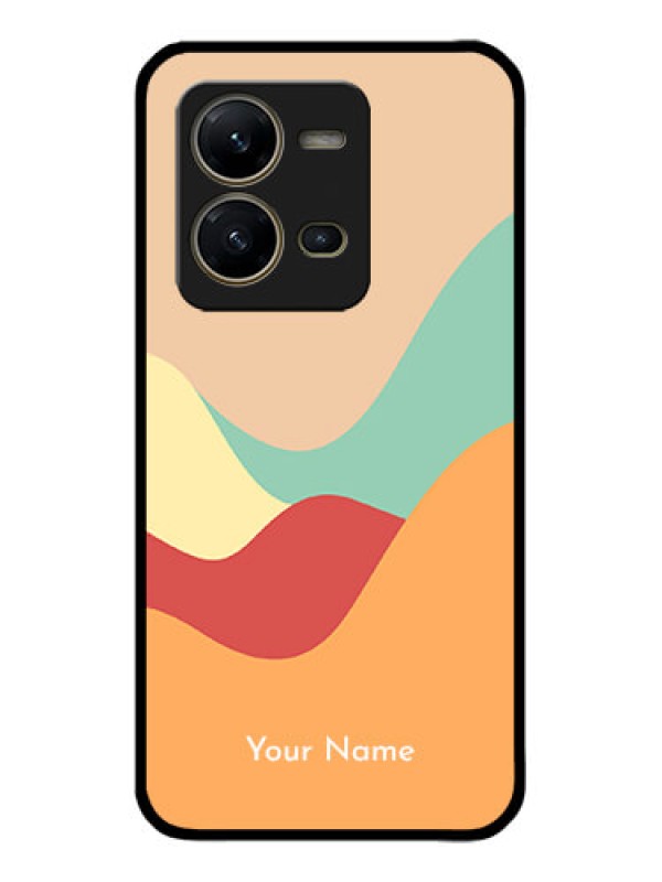 Custom Vivo V25 5G Custom Metal Phone CaseOcean Waves Multi - Colour Design