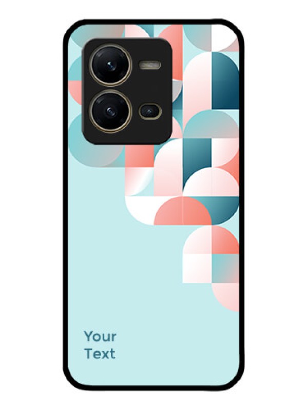 Custom Vivo V25 5G Custom Metal Phone CaseStylish Semi - Circle Pattern Design