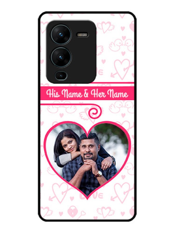 Custom Vivo V25 Pro 5G Custom Metal Phone CaseHeart Shape Love Design