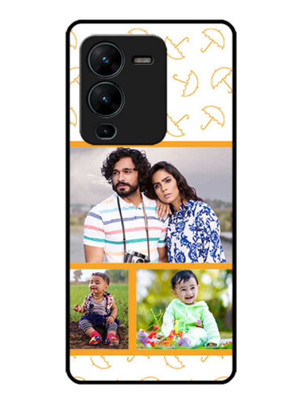 Custom Vivo V25 Pro 5G Custom Metal Phone CaseYellow Pattern Design