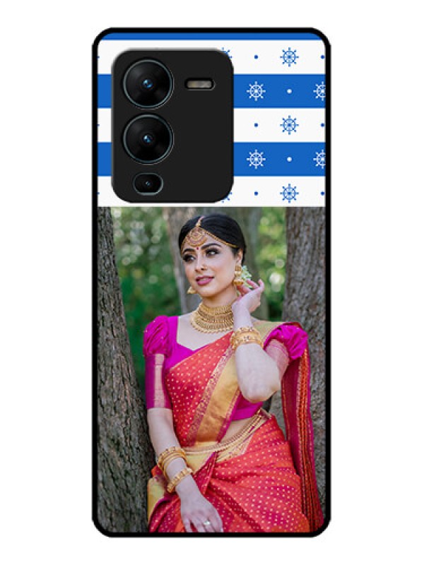 Custom Vivo V25 Pro 5G Custom Metal Phone CaseSnow Pattern Design