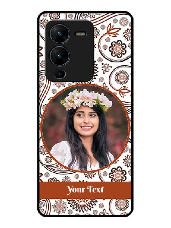 Custom Vivo V25 Pro 5G Custom Metal Phone CaseAbstract Flower Design