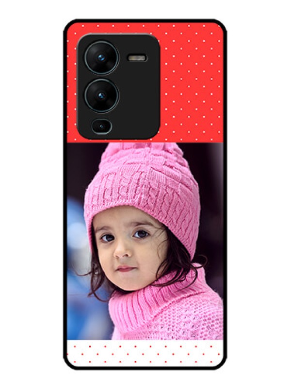 Custom Vivo V25 Pro 5G Custom Metal Phone CaseRed Pattern Design