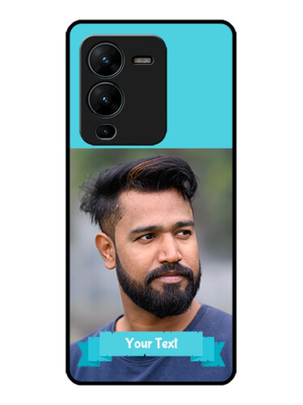 Custom Vivo V25 Pro 5G Custom Metal Phone CaseBlue Color Design