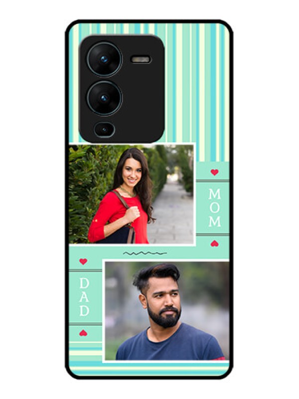 Custom Vivo V25 Pro 5G Custom Metal Phone CaseMom and Dad Pic Design