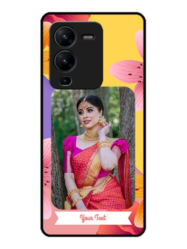 Custom Vivo V25 Pro 5G Custom Metal Phone Case3 Image With Vintage Floral Design