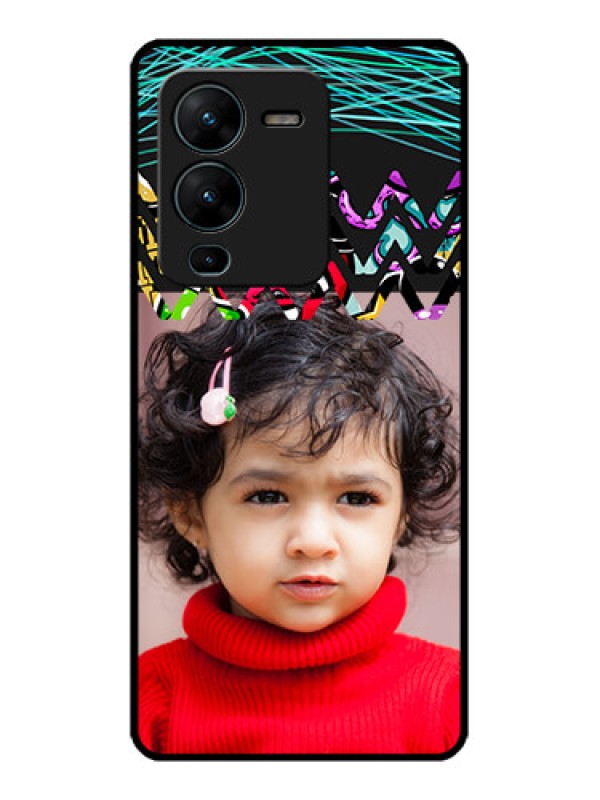 Custom Vivo V25 Pro 5G Custom Metal Phone CaseNeon Abstract Design