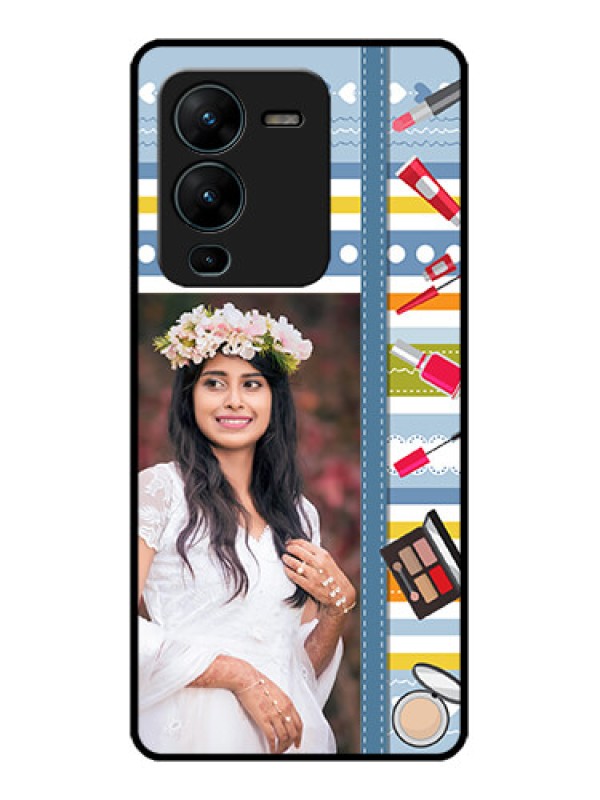 Custom Vivo V25 Pro 5G Custom Metal Phone CaseMakeup Icons Design