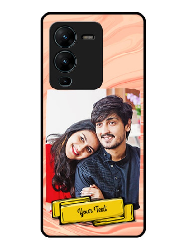 Custom Vivo V25 Pro 5G Custom Metal Phone CaseMarble Texture Design