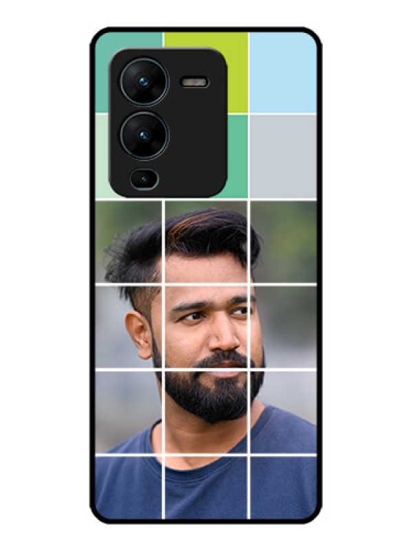 Custom Vivo V25 Pro 5G Custom Metal Phone CaseWith White Box Pattern