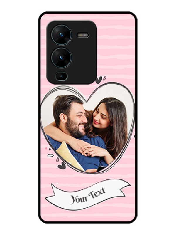 Custom Vivo V25 Pro 5G Custom Metal Phone CaseVintage Heart Design