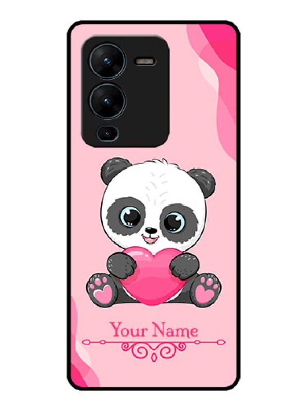 Custom Vivo V25 Pro 5G Custom Metal Phone CaseCute Panda Design