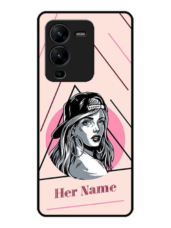 Custom Vivo V25 Pro 5G Custom Metal Phone CaseRockstar Girl Design