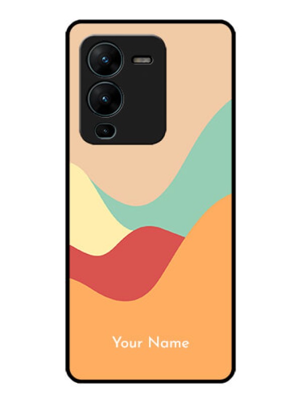Custom Vivo V25 Pro 5G Custom Metal Phone CaseOcean Waves Multi - Colour Design