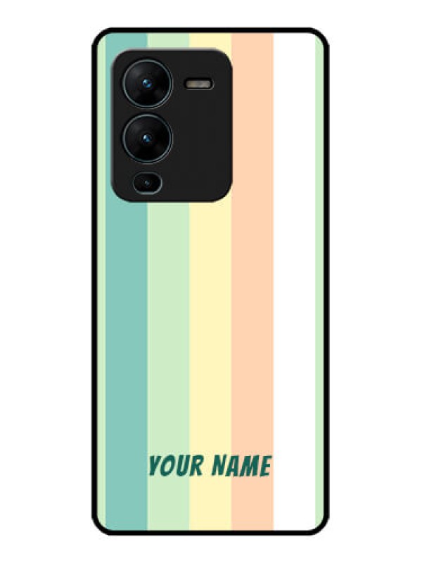 Custom Vivo V25 Pro 5G Custom Metal Phone CaseMulti - Colour Stripes Design