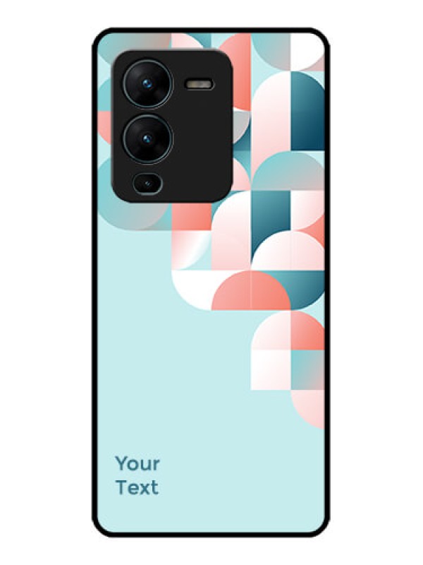 Custom Vivo V25 Pro 5G Custom Metal Phone CaseStylish Semi - Circle Pattern Design