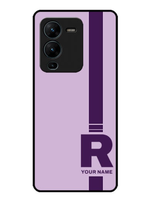 Custom Vivo V25 Pro 5G Custom Metal Phone CaseSimple Dual Tone Stripe With Name Design